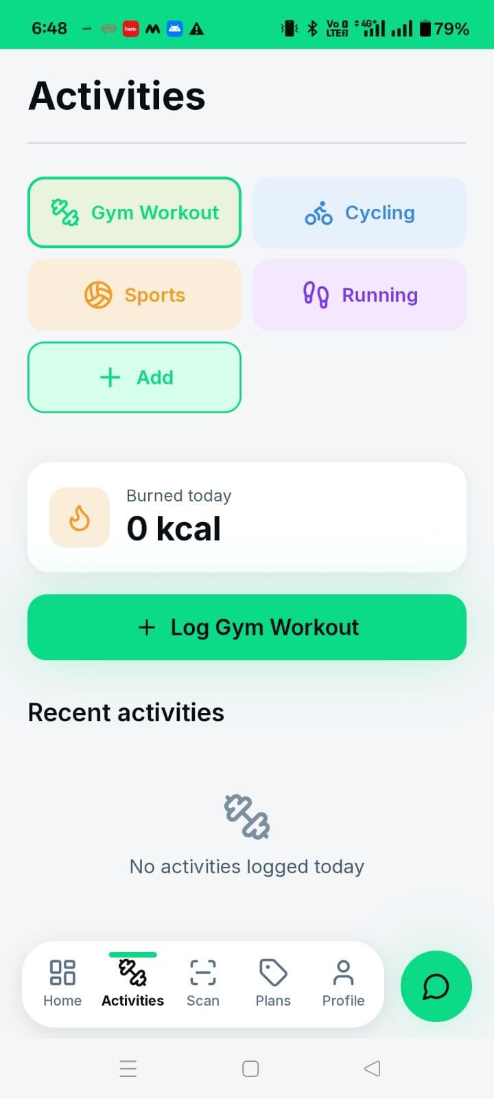 Fitness activity logging